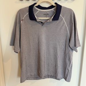 Like new blue and white Rhone polo, size S (listed as a M but fits small)